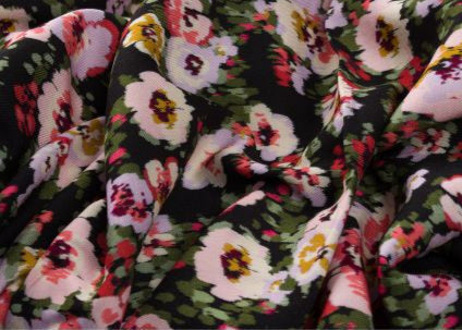 Twill de Viscose – Nuit Florale - La Robe du Chat
