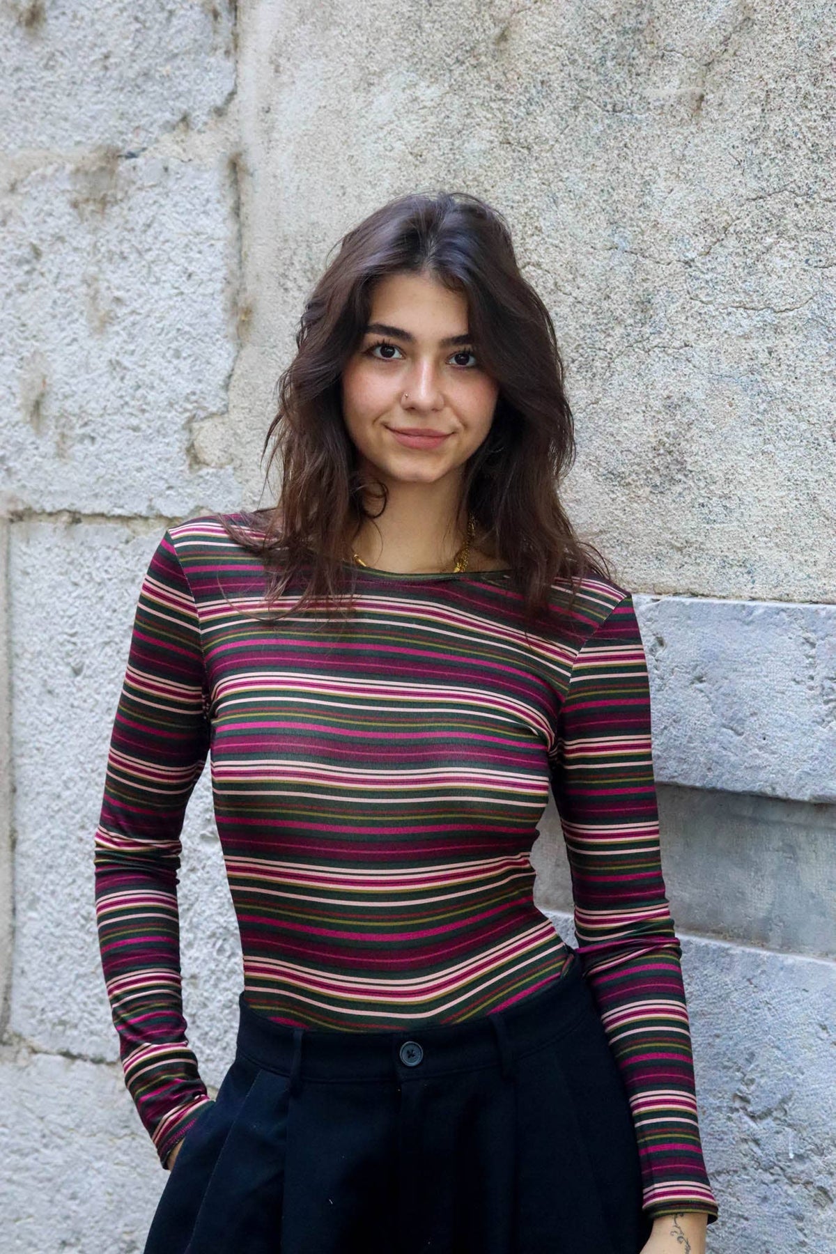 Jersey de Viscose VELVET STRIPES - Lise Tailor