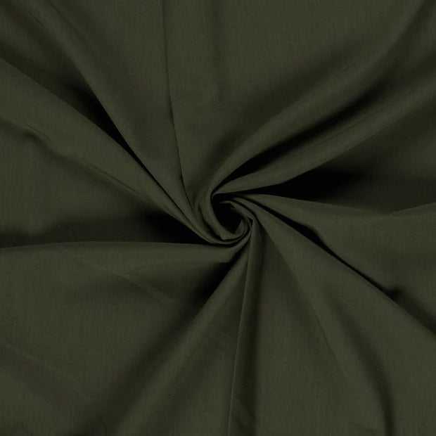 Gabardine de viscose légère et souple – Vert kaki - La Robe du Chat