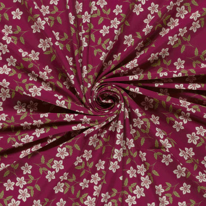 Jersey de coton imprimé fleurs – Bordeaux La Robe du Chat