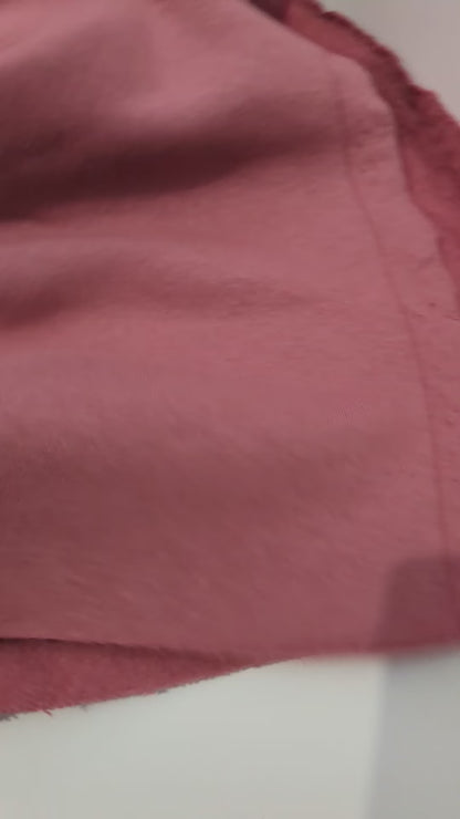 Tissu Sweat brossé épais - Pastèque (vieux rose)- OEKO-TEX